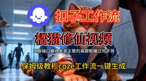 Coze扣子工作流一键生成橘猫修仙视频，保姆级搭建教程-网赚36计
