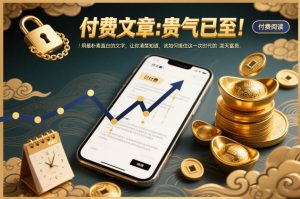 付费文章：贵气已至！用最朴素直白的文字，让你清楚知道，该如何接住这一次时代的泼天富贵-网赚36计