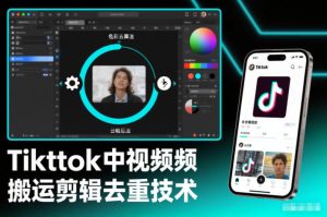 Tiktok中视频纯搬运剪辑去重技术，外来技术，自行测试-网赚36计
