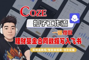 Coze扣子智能体工作流一键提取理财基金合同数据写入飞书，全流程保姆级教学-网赚36计