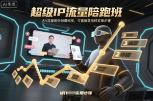 超级IP流量陪跑班，大V流量密码倾囊相授，可直接落地的实操步骤-网赚36计