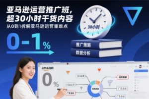 亚马逊运营推广班,超30小时干货内容,从0到1拆解亚马逊运营重难点-网赚36计