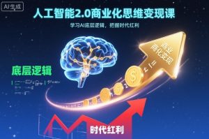 人工智能2.0商业化思维变现课，学习AI底层逻辑，把握时代红利-网赚36计