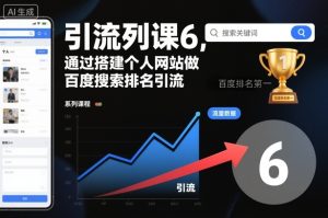 引流系列课6,通过搭建个人网站做百度搜索排名引流-网赚36计