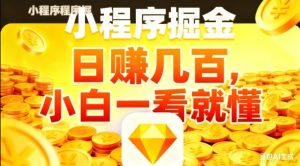 微信小程序掘金项目，日入几张，项目简单，小白一看就懂，5分钟就能学会上手操作【揭秘】-网赚36计