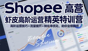 Shopee虾皮高阶运营精英特训营，高阶运营技巧+流量提升+转化率优化，助你业绩翻倍-网赚36计