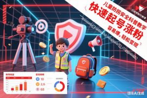 儿童防拐安全科普知识视频制作教学，快速起号涨粉，容易爆，轻松变现-网赚36计