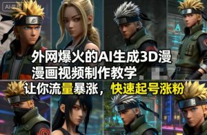 外网爆火的AI生成3D漫画视频制作教学，让你流量暴涨，快速起号涨粉！-网赚36计