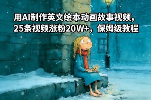 用AI制作英文绘本动画故事视频,25条视频涨粉20W+,保姆级教程-网赚36计