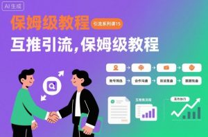 引流系列课15：互推引流，保姆级教程【文档】-网赚36计