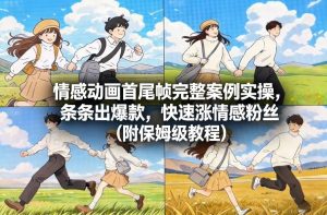 情感动画首尾帧完整案例实操，条条出爆款，快速涨情感粉丝（附保姆级教程）-网赚36计