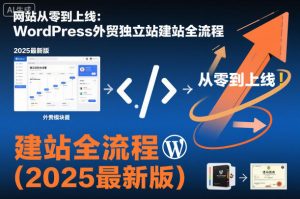 网站从零到上线:WordPress外贸独立站建站全流程(2025最新版)-网赚36计