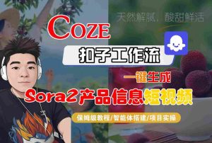 Coze扣子智能体工作流一键生成“SORA2产品信息“短视频，全流程保姆级教学-网赚36计