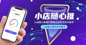 小店随心推微付费撬动自然流投手教学，小店随心推手把手教学-网赚36计