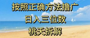 最新零撸看广告賺米，按照正确方法撸广，日入三位数，适合学生宝妈上班族-网赚36计