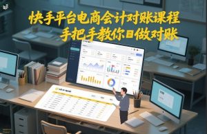 快手平台电商会计对账课程,手把手教你做对账-网赚36计