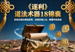 《逐利》道法术器18锦囊，系统化揭示搞钱逻辑，浓缩关键心法，颠覆传统思维（更新）-网赚36计