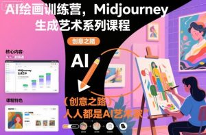 AI绘画训练营，Midjourney生成艺术系列课程，人人都是AI艺术家-网赚36计