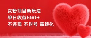 女粉项目新玩法单日收益6张+不违规不封号高转化-网赚36计