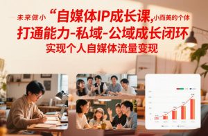 自媒体IP成长课，未来做小而美的个体，打通能力-私域-公域成长闭环，实现个人自媒体流量变现-网赚36计
