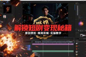 短剧拉新之原创燃剪精简剪辑实操课，解锁短剧变现秘籍-网赚36计