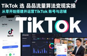 TikTok选品流量算法变现实操，从零开始搭建并运营TikTok账号与店铺-网赚36计