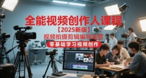 全能视频创作人课程【2025新版】视频拍摄剪辑编导运营，零基础学习视频创作（更新）-网赚36计
