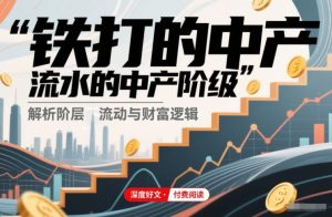 付费文章：铁打的中产，流水的中产阶级-网赚36计