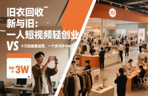 旧衣回收“新”与“旧”:一人短视频轻创业,VS十万加盟重运营,一个多月挣3W【揭秘】-网赚36计