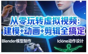 从零玩转虚拟视频：建模+动画+剪辑全搞定，轻松创作出专业级的虚拟视频内容-网赚36计