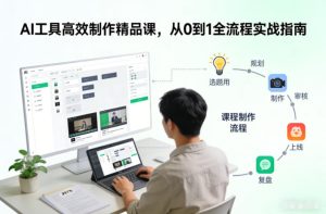 AI工具高效制作精品课，从0到1全流程实战指南-网赚36计