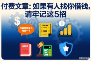 付费文章:如果有人找你借钱,请牢记这5招-网赚36计