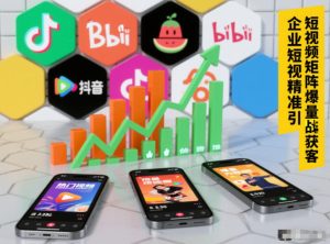 企业短视频精准引流矩阵获客，短视频矩阵爆量战法-网赚36计