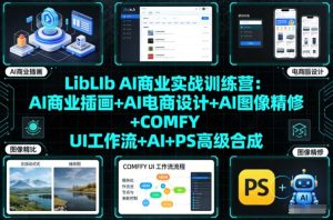 LibLIb AI商业实战训练营:AI商业插画+AI电商设计+AI图像精修+COMFY UI工作流+AI+PS高级合成-网赚36计