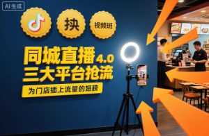 同城直播实操班4.0，三大平台抢流，为门店插上流量的翅膀-网赚36计