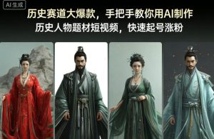 历史赛道大爆款，手把手教你用AI制作历史人物题材短视频，快速起号涨粉-网赚36计