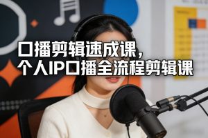 口播剪辑速成课，个人IP口播全流程剪辑课-网赚36计