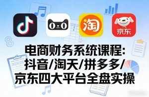 电商财务系统课程,覆盖抖音、淘天、拼多多、京东四大主流平台的全盘实操-网赚36计