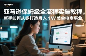 亚马逊保姆级全流程实操教程,新手如何从零打造月入1W美金电商事业-网赚36计