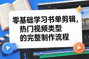 零基础学习书单剪辑，热门视频类型的完整制作流程（更新2026）-网赚36计