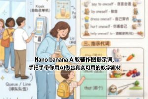 Nano banana AI教辅作图提示词，手把手带你用AI做出真实可用的教学素材-网赚36计
