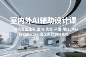 室内外AI设计课，一站式覆盖建筑、室内、景观、平面、展陈五大热门品类，解锁设计行业的全新可能-网赚36计