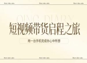 短视频带货启程之旅,用一台手机完成你心中所想-网赚36计