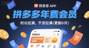 拼多多年费会员,实经验分享操,时长拉满,干货拉满(更新26年2月)-网赚36计