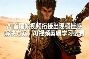 AI首尾帧视频衔接出现顿挫感解决方案，AI视频剪辑学习必看-网赚36计