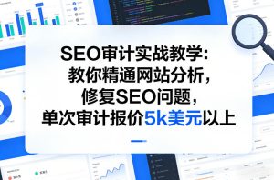 SEO审计实战教学：教你精通网站分析，修复SEO问题，单次审计报价5k美元以上-网赚36计