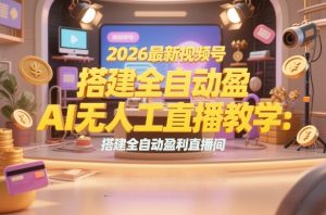 2026最新视频号AI无人直播教学：搭建全自动盈利直播间，低成本开启副业变现-网赚36计