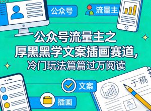 公众号流量主之厚黑学文案插画赛道,冷门玩法篇篇过万阅读-网赚36计