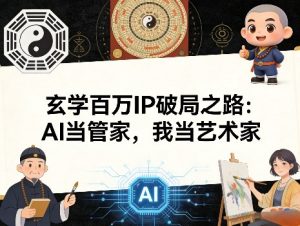 玄学百万IP破局之路:AI当管家,我当艺术家-网赚36计