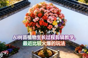 AI树苗植物生长过程剪辑教学,最近比较火爆的玩法-网赚36计